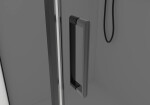 CERANO - Sprchovací kút Porte Ľ/P - 8 mm - čierna matná, grafitové sklo - 100x70x195 - otočný CER-8050BD7485