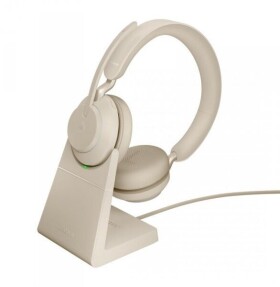 Jabra Słuchawki nauszne bezprzewodowe Jabra Evolve2 65 MS stereo Link380a, beige + stand
