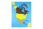 Moyo Montessori Moyo Montessori Puzzle - mapa Severná Amerika - bez rámčeka