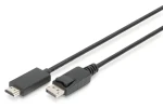 Digitus čierna / Redukčný kábel DisplayPort/HDMI / DP 1.2 - HDMI 2.0 / 4K 60Hz / 3 m (AK-340303-030-S)