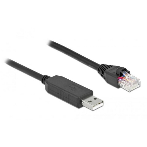 Delock 64160 RJ45 / USB sieťové káble, prepojovacie káble kábel 1.00 m čierna pre port konzoly (router / switch) 1 ks; 64160