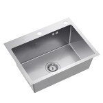 Quadron Quadron - Oceľový drez LUKE 110 WORKSTATION BRUSH NICKEL s kuchynskou batériou ZLE-09009