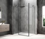 POLYSAN - GLOBE GUN METAL obdĺžniková sprchová zástena 1000x900, číre sklo, ľavá GB1010-3315LGM