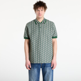 Tričko LACOSTE Short Sleeved Ribbed Collar Shirt Green/ Sinople 4