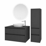 Mereo Opto, kúpeľňová skrinka 100 cm, čierna CN942SN
