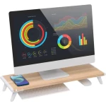 Techly ICA-MS 389 biela / Stojan pod monitor / 545x210x80 mm / ABS, MDF / nožičky (ICA-MS-389)