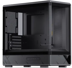 Jonsbo D200 čierna / Počítačová skriňa / Midi-Tower / mATX / Temperované sklo / Mini teplotný displej (D200 BLACK)