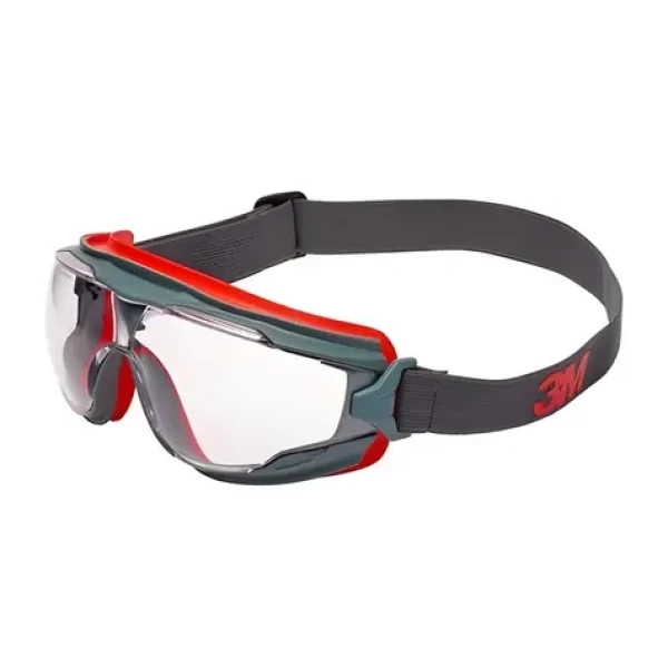 3M GoggleGear 500 GG501 šedo-červená / Ochranné okuliare / 10 ks (7100074368)