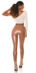 Soo Sexy! Koucla Highwaist faux leather push up pants brown