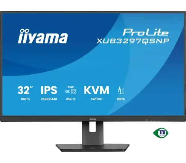 32" IIYAMA ProLite XUB3297QSNP-B1 čierna / IPS / 2560 x 1440 / 1000:1 / 350cd / 1ms / HDMI+DP+USB-C / repro (XUB3297QSNP-B1)