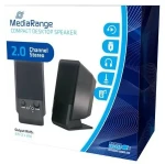 MediaRange MROS352 čierna / Reproduktory 2.0 / 6W / USB / 3,5mm (MROS352)
