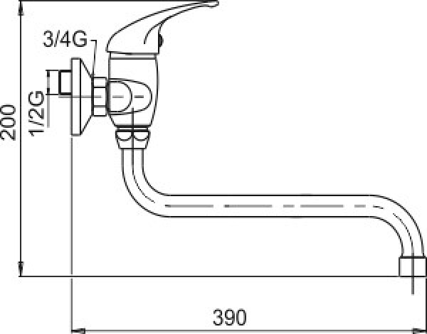 NOVASERVIS - Drezová umývadlová batéria 100 mm Metalia 55 chróm 55079,0
