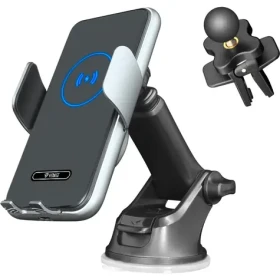 YENKEE YSM 611 čierna / Automatický držiak do auta / nabíjanie 15W / šírka telefónu 66-95 mm (8590669342570)