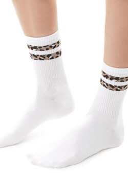 Dámske vzorované ponožky 099 bílá 35-37