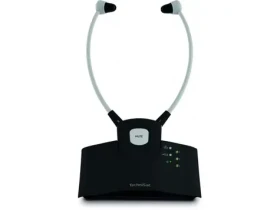 TechniSat STEREOMAN ISI 3 čierna / bezdrôtové slúchadlá / 2.4GHz / dokovacia stanica (V070O)