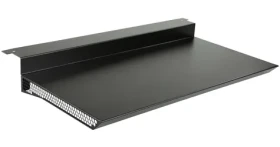 Lanview Exteriérová polica do racku 600 mm čierna / Polica do racku / nosnosť 30 kg / výška 1U / 570x410x70 mm (RAS700BL)