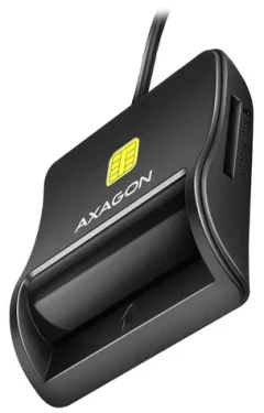 Axagon CRE-SM3SD, USB-A FlatReader 4-slot čítačka SMART card (eObčanka) + SD/microSD/SIM, kábel 1.3 m (CRE-SM3SD)