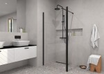 BESCO - Walk-in sprchovací kút ECO-N BLACK - FARBA rámu - Čierna, Pevná stena - Bez pevnej steny, Rozmer A - 120, Rozmer C - 195, Výplň - Číre bezpečnostné sklo - 6 mm BCEXON120BC