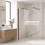REA/S - Sprchová zástena Flexi Transparent / Black 140 KPL-K99177