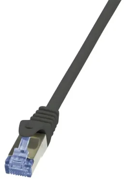 LogiLink PrimeLine čierna / Patch kábel / Cat6A / S/FTP / AWG 26/7 / 5 m (CQ3073S)