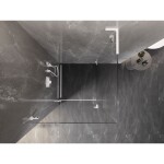 MEXEN/S - Lunar-B L sprchový kút dvere krídlové ľavá 80 x 80, transparent, biela 832L-080-080-20-00-L