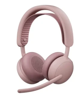 Logitech Wireless 2 ES for Business ružové / bezdrôtové slúchadlá / mikrofón / Bluetooth / pre MS Teams (981-001521)
