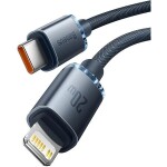 Baseus CAJY000201 Crystal Shine Serier čierna / USB-C na Lightinhg / 1.2m (CAJY000201)