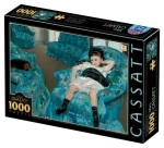 D-TOYS Puzzle Malé dievča v modrom kresle