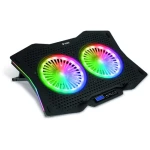 YENKEE YSN 310 čierna / chladiaca podložka pre Notebook / LCD displej / RGB / až do 15.6" (8590669296637)