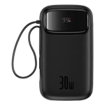 Baseus Qpow2 20000mAh 30W s káblom USB-C čierna / Powerbanka / 3xUSB-C / 1xUSB-A (P10055009113-00)