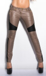 Sexy KouCla Treggings with studs and leatherlook black