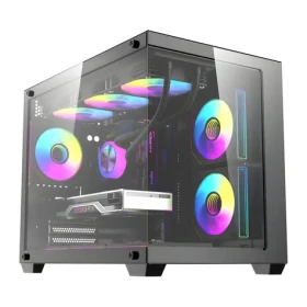 DarkFlash B275 PRO čierna / Skriňa PC / Mini Tower / M-ATX / ITX / 6× 120 mm ventilátor / Tvrdené sklo (B275 PRO BLK +6F)