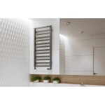 Instalprojekt - Kúpeľňový radiátor POPPY zlatá farba - Farba - Zlatá, Odporúčaná vykurovacia tyč - 400 W, Rozmer A - 40 cm, Rozmer C - 100 cm, Skutočný rozmer radiátora - 400 x 990 mm, Typ pripojenia - Klasické (na rozstup) (RADPPY40108