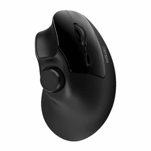 Evolveo TwinVerti čierna / Ergonomická bezdrôtová myš / optická / 1600 DPI / 7 tlačidiel / RF 2.4 GHz / Bluetooth (TWINVERTI)