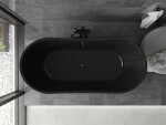 MEXEN/S - Montana vaňa voľne stojaca 170 x 80, čierna, sifón a prepad čierna 52011708070-70
