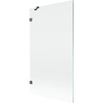 MEXEN/S - Lunar vaňová zástena FIX 100 x 150, transparent, grafit kartáčovaná 897-100-000-66-00