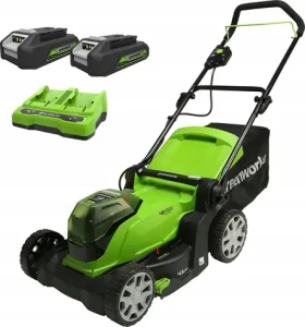 Greenworks G24X2LM41K2 / Aku kosačka na trávu / 2x24V / 2x2.0Ah / záber 41 cm (GR2512607UC)