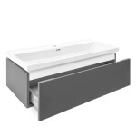 Kúpeľňová skrinka s umývadlom SAT Feel 100x30x44, 8 cm antracit mat SATFEEL100ANTU4 SATFEEL100ANTU4