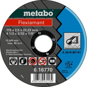 Metabo 616770000 rezný kotúč rovný 115 mm 25 ks kov; 616770000