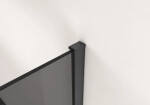 CERANO - Sprchová zástena Walk-in Onyx Cube Ľ/P - 8 mm - hranatá vzpera - čierna matná, grafitové sklo - 50x200 CER-8050BD703