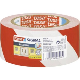Tesa PREMIUM 58131-00000-01 značiace páska tesa® SIGNAL červená, biela (d x š) 66 m x 50 mm 1 ks; 58131-00000-01