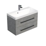 Kúpeľňová skrinka s umývadlom SAT Cube Way 80x53x40 cm betón CUBE280ZBE CUBE280ZBE