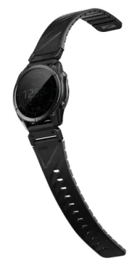 UNIQ Fluo 26 mm Midnight black / Remienok pre Garmin SmartWatch / Magnetický / Silikónový / Quick Release a QuickFit