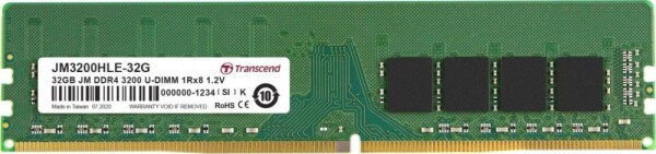 Transcend JetRam, DDR4, 32 GB, 3200MHz, CL22 (JM3200HLE-32G)