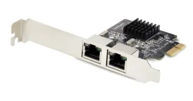 StarTech sieťová karta 2- Port Gigabit PCIe čierna / Sieťová karta / PCI Express x1 / 2x RJ45 (ST1000SPEXD4T)