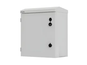 Rack skriňa nástenná 10" IP55 sivá / Rozvádzač / 420x300x500 mm / vonkajšie / montáž na stenu alebo stĺp (WAH1-4250-00S)
