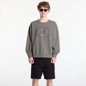 Mikina C.P. Company Diagonal Fleece Boxy Logo Crewneck Sweatshirt Gunmetal XXL