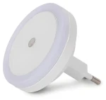Entac nočné LED svetlo do zásuvky oblé biela / Nočné svetlo / senzor súmraku / 0,5 W / 25 lm / 6400K / IP20 (ENL-CC-0.5W-DS)