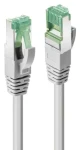 Lindy Cat6a 3M šedá / Patch kábel / S/FTP / RJ-45 / TPE / GRS recyklovaný (47920)