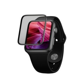 FIXED 3D Full-Cover Ochranné tvrdené sklo pre Apple Watch 40mm s aplikátorom čierna / s lepením cez celý displej (FIXG3D-436-BK)